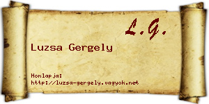 Luzsa Gergely névjegykártya
